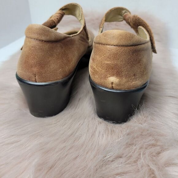 Alegria Ella Saddle Brown Mary Jane Comfort Leather Shoes ELL-632 Size 10 - Picture 4 of 10